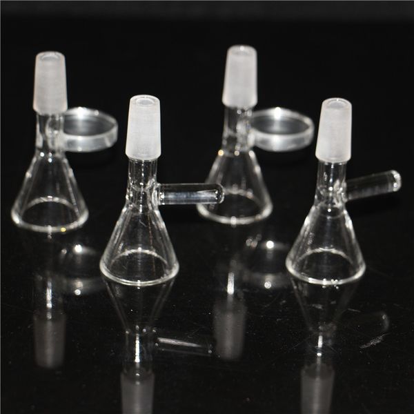 Wasserpfeifen 14,4 mm 18,8 mm sortierte Glasschüssel Stück Großhandel mit Griff Wasserpfeife Zubehörversorgung für Bong-Silikon-Handpfeife