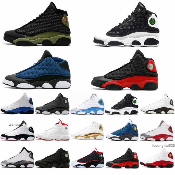 

13s basketball shoes mens womens jumpman 13 court purple reverse bred obsidian hyper royal starfish flint playground he go air shoe jorda, Black