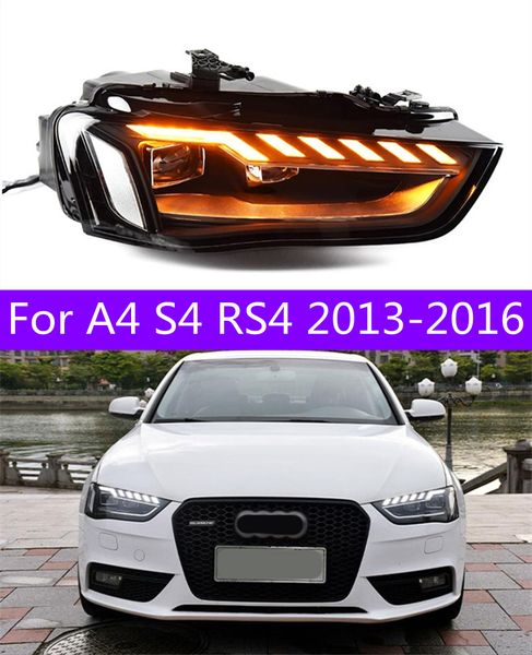 

car accessories for a4 s4 20 13-20 16 rs4 led auto headlights drl dynamic turn signal lamp bicofal lens animation frontlight