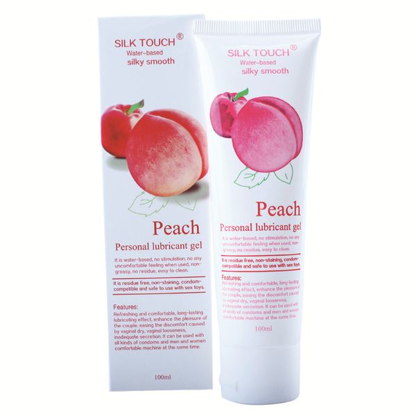 

100ml peach body massage oil selling oral water soluble fruit flavor lubricant couples gay flirt