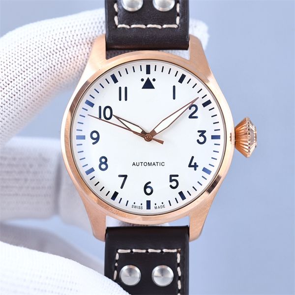 

montre de luxe luxury watch men watches 43mm automatic mechanical movement 316l steel wristwatches power energy storage, Slivery;brown