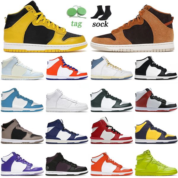 

designer high skate running shoes varsity maize dark russet danny supa black white laser blue spartan green deep royal chicago world champ m