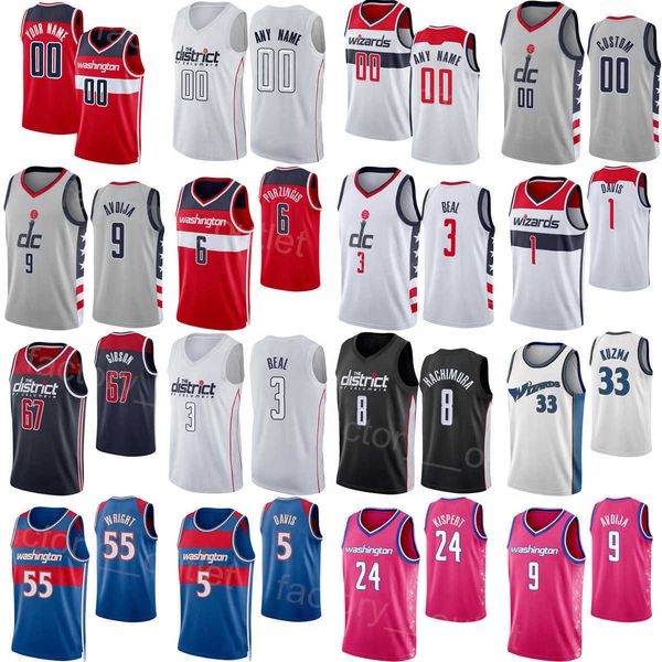 

earned basketball icon classic printed taj gibson jersey 67 delon wright 55 kristaps porzingis 6 daniel gafford 21 will barton 5 monte, Black