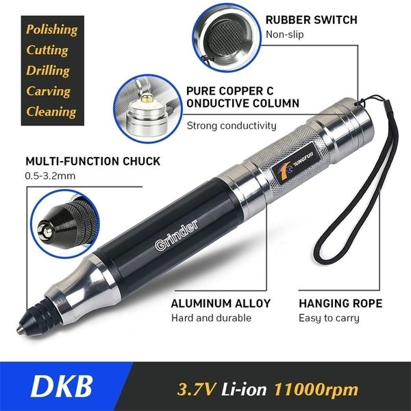 Tungfull Akülü Bit Aracı Dremel Yeni Mini Matkap Güç Araçları Gravür Elektrikli Kalem DIY Kesme Y200323