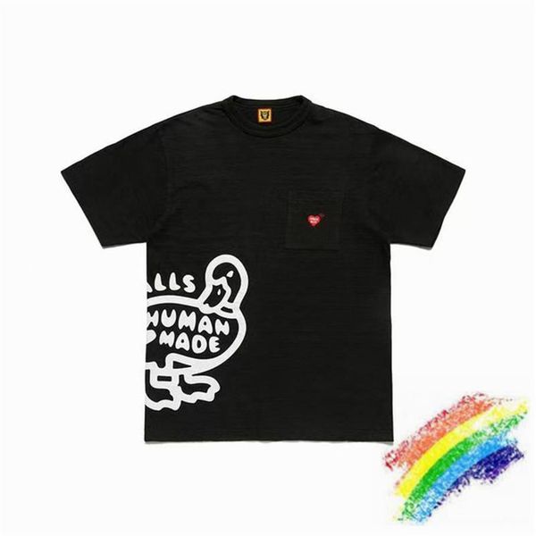 

men's t-shirts human made pocket t-shirt men women 11 duck embroidery t shirt tees257p, White;black