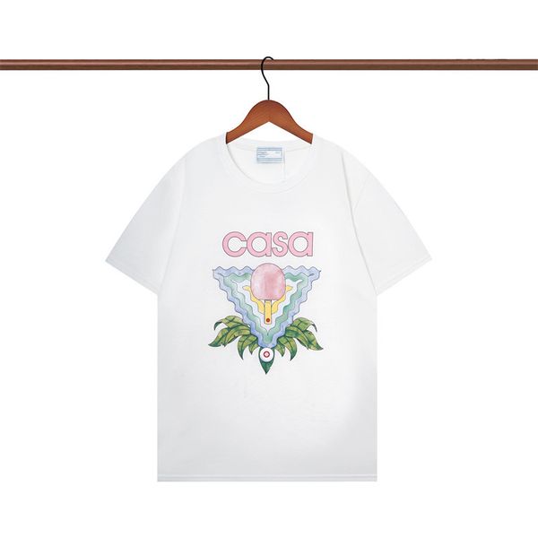 

summer designer mens shirt casablanc t style tshirts embroidery with letters printing loose tees trend short sleeve casual shirts asian siz, White;black