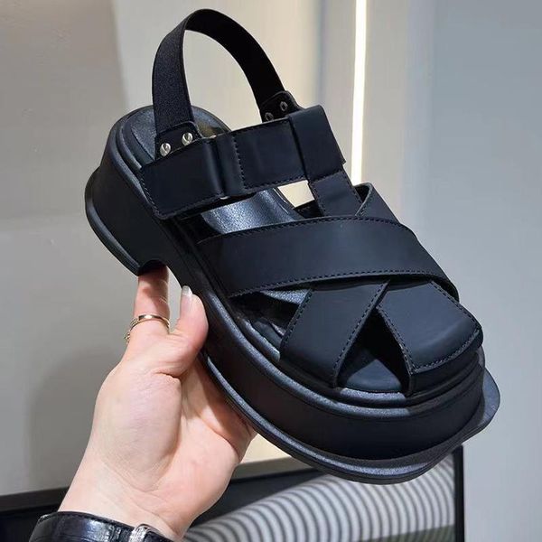 Sandalen Mode Frauen Dicken Boden Elegante Damen Wohnungen Sandale Schnalle Sommer Gladiator Schuhe Strand AliasSandals