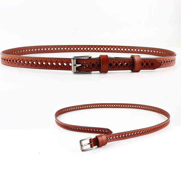 

belts women's belt cowhide leather trouser women's korean version versatile fashion decoration thin and simple gxtk, Black;brown