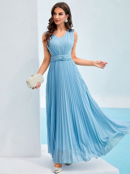 

twist waist pleated hem dress z7zg#, Black;gray