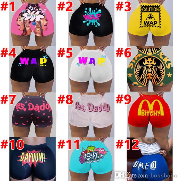 

women short pants plus size tight tracksuits personalise pattern printed yoga trousers ladies knickers breechcloth panties s-3xl, Black