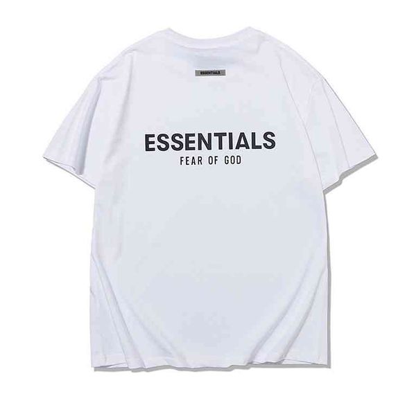

men's fashion personality trend new short-sleeved brand wholesale double thread essentials pressure short sleeve fog summer casual loos, White;black