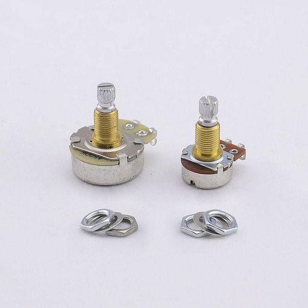 Alpha Brass Schaftpotentiometer (POT) für E-Gitarre Bass A250K/B250K/A500K/B500K