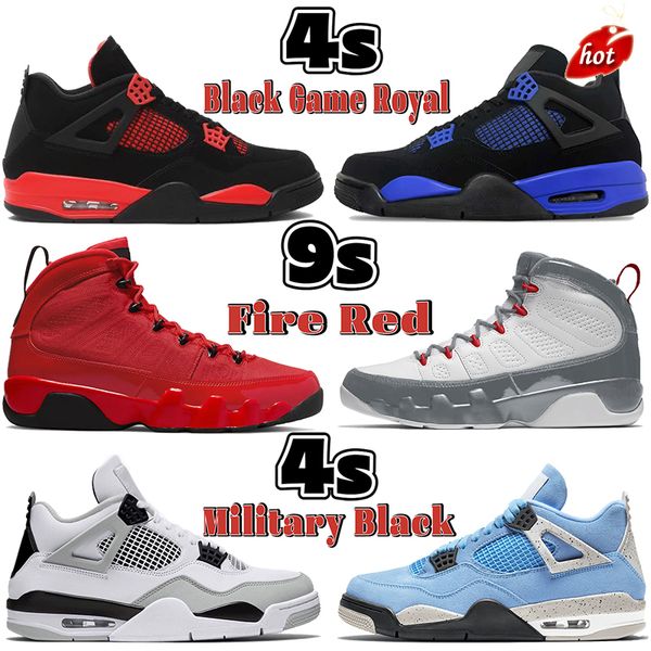 

4 4s basketball shoes 9 9s fire red thunder military black game royal cat chile red university blue white oreo cement tour yellow