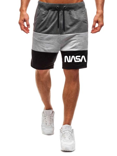 

men colorblock letter graphic track shorts m7bm#, White;black