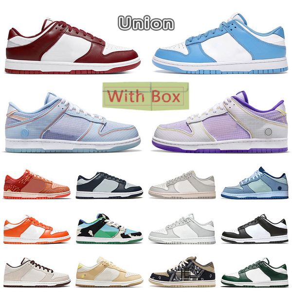 

unc union x la mens womens sb running shoes 2022 new team red university ice blue passport pack court purple argon fog vast grey sail light