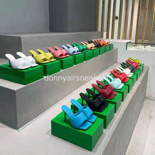 

slippers summer leather high heels, thin open toe herringbone women's shoes, fashionable personality, external slippers, Black