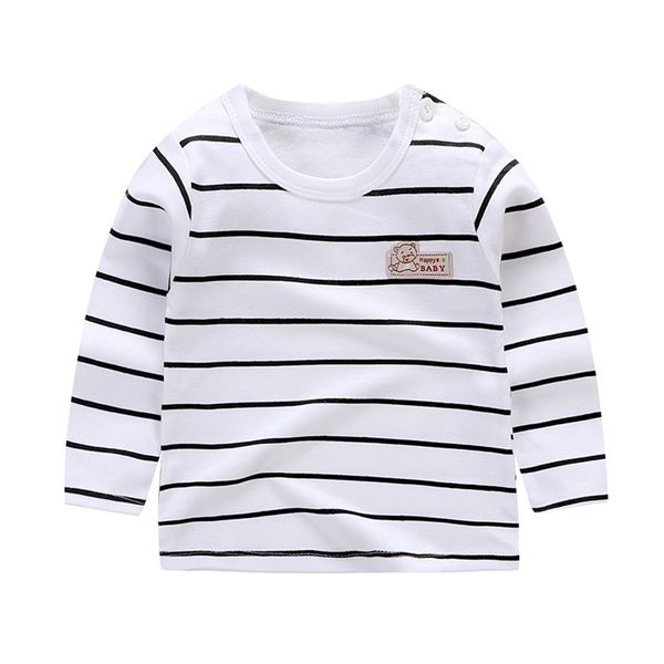 Abbigliamento casual per bambini Vestiti a righe T-shirt autunno-inverno a maniche lunghe Abbigliamento per neonati Top in cotone da strada 220812