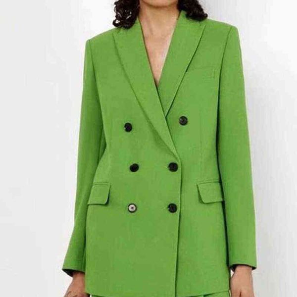 

spring new women's double breasted loose suit coat l220714, White;black
