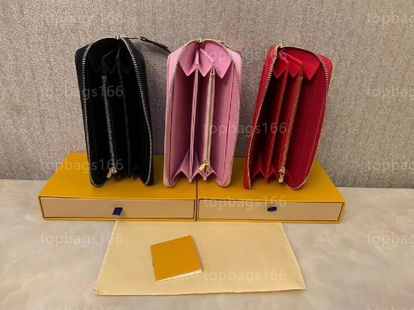 

wholesale and retail embossing long single zip wallet fashion brand bags luxury crossbody designer bags coin purse clutch handbag m81864, Red;black