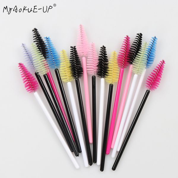 

200 pcs wholesale water drop shape nylon material mix color lashes makeup brushes eyelash extension tools eyelashes 220722