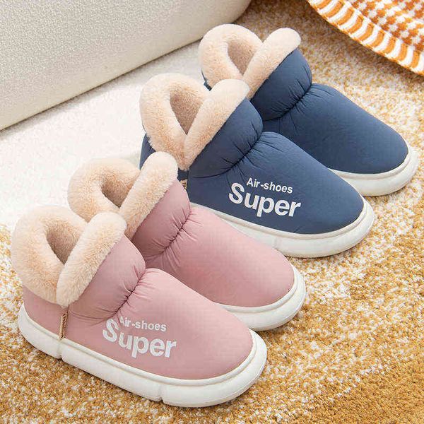 

slippers 2022 new warm winter women boots furry short plush flat shoes couples home indoor outdoor soft cozy quality eva design 1119, Black