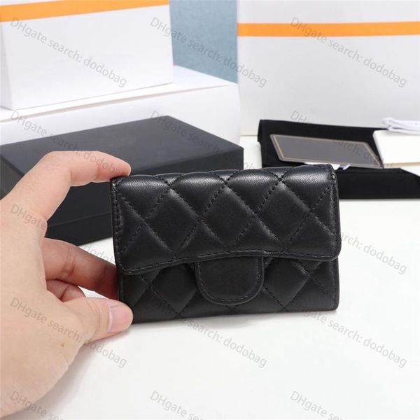 

genuinel leather luxurys designers women coin purse wallets classic womens wallet with box mens purses credit card holder passport193x, Red;black