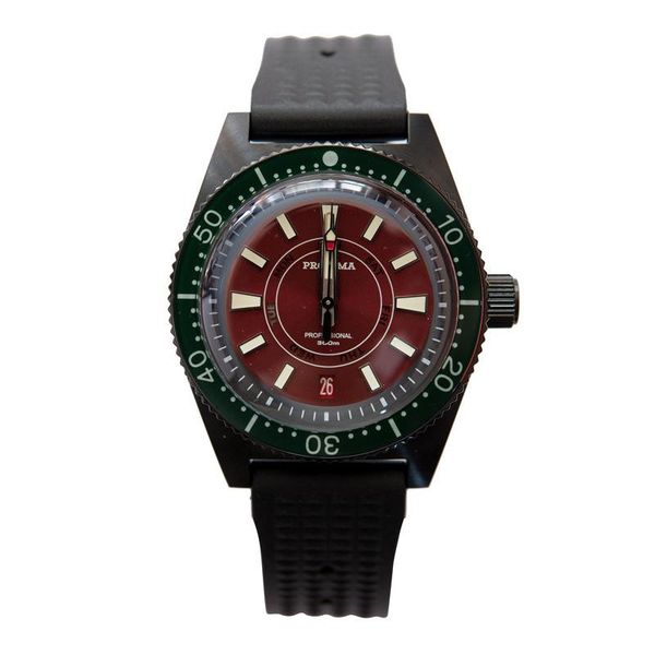 

wristwatches proxima luxury automatic mechanical men's watch sapphire stainless steel luminous calendar men watches sports diving male, Slivery;brown