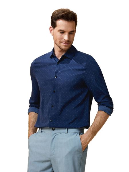 

men polka dot print shirt 122r#, White;black