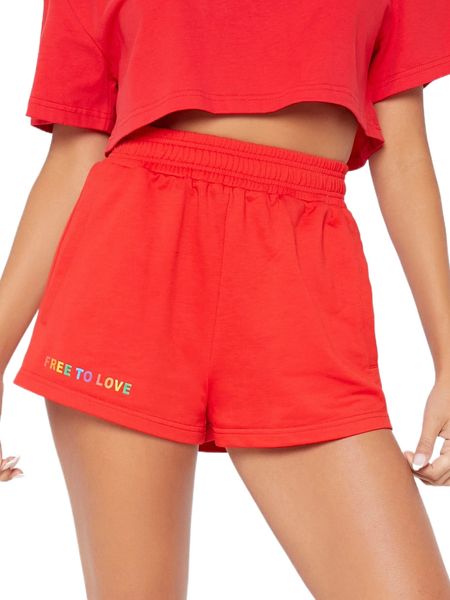 

x louie castro elastic waist letter graphic shorts v3jx#, White;black