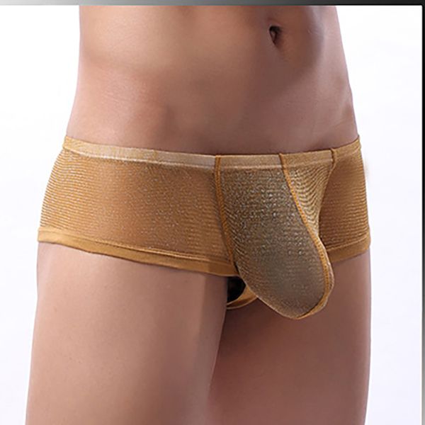 

underpants men's boxers shorts underwear bulge pouch underpants panties hombre male lingerie u convex breathable see through fine mesh, Black;white