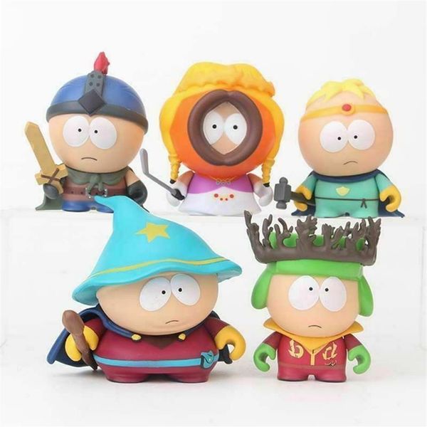 

5pcs south park mini kyle cartman kenny stan butters jimmy action & figures toys figures dolls272z