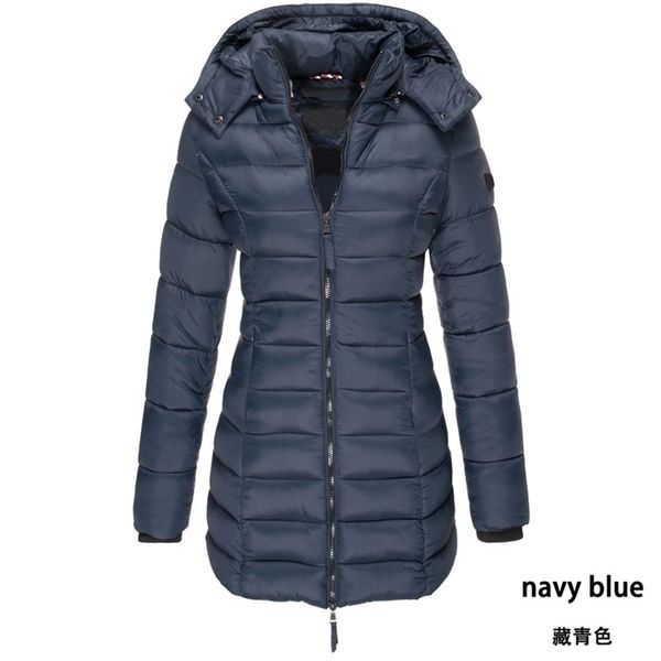 

zogaa warm women parkas hooded coat solid slim fit cotton padded jackets long women's wadded cotton parka plus size 3xl 201127, Black