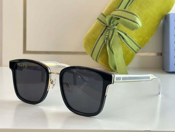 

sunglasses for men and women 0563 summer style anti-ultraviolet retro plate rectangle full frame random box, White;black