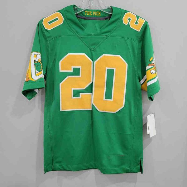 Полная вышивка OREGON DUCKS PUDDLES 1994 The Pick KENNY WHEATON 20 Jersey Сшитое на заказ любое имя номер Джерси