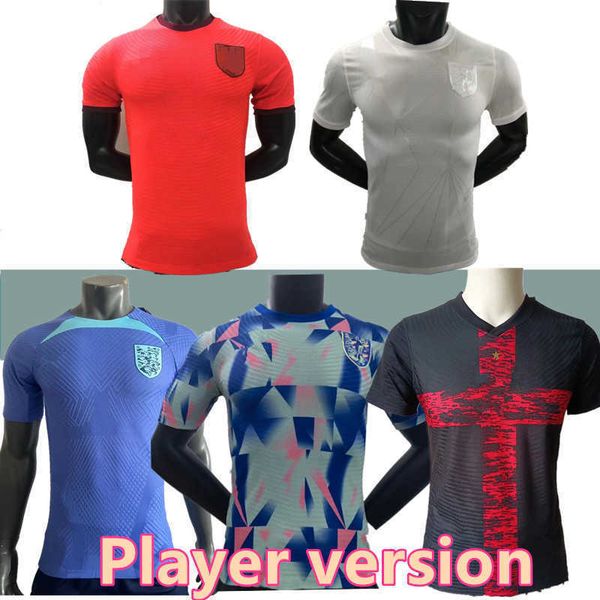 

player version soccer jersey 2022 2023 kane sterling rashford sancho grealish mount foden maguire 20 21 football shirt men kids kit, Black;yellow