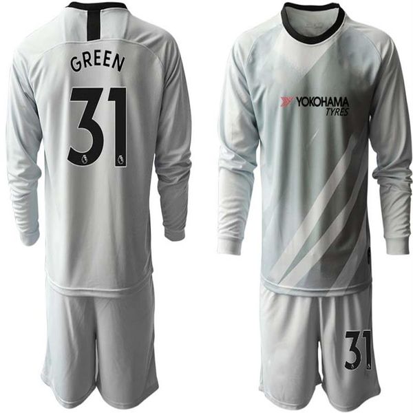 

20 21 long sleeve soccer goalie 13 caballero jersey set 31 green 1 arrizabalaga goalkeeper gk football shirt kits uniform275n