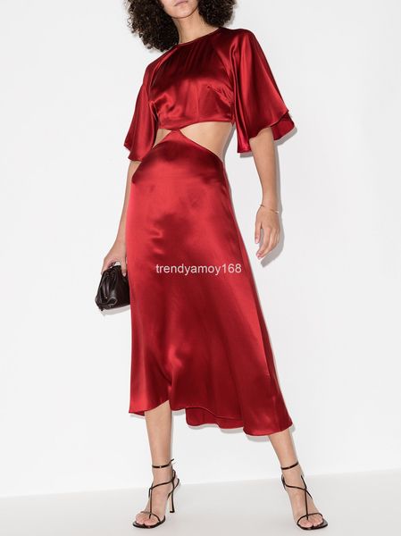 

casual dresses pure original rf23 mm silk hollow out dress small luxury brand factory, Black;gray