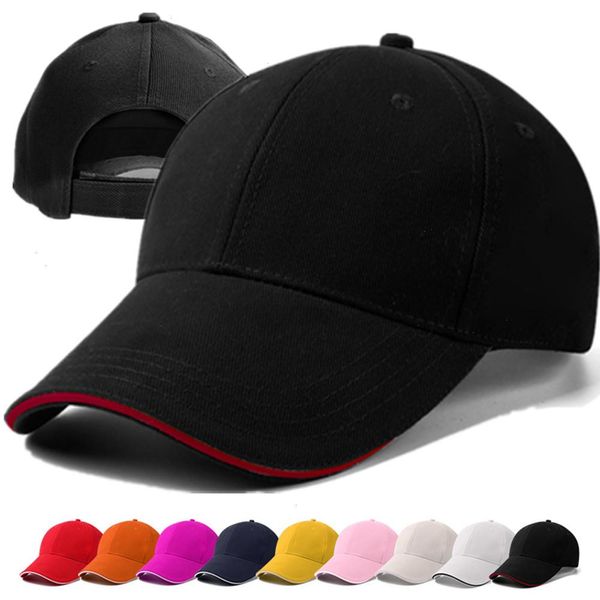 Унисекс -крышка повседневная акриловая равнина бейсбола регулируемые шляпы для женщин мужчина хип -хоп уличная одежда папа шляпа оптом