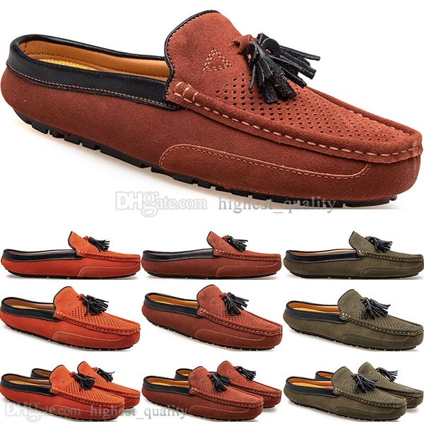 

spring summer new fashion british style mens canvas casual pea shoes slippers man hundred leisure student men lazy drive overshoes comfortab, Black