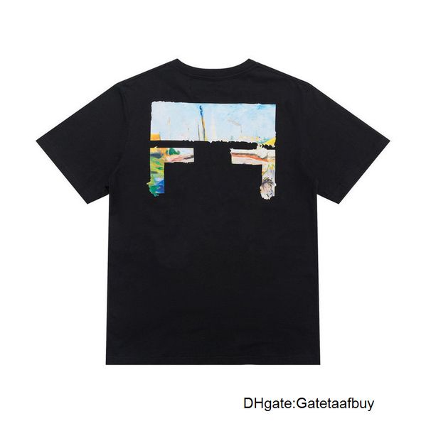 

mens summer loose t shirts fashion tees designers offer brands man women casual t-shirt luxury clothing letter arrow tshirts street b7de, White;black