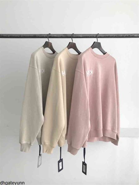

clothes hoodies macaron color kith series hoodie men women cotton embroidery sweatshirt solid casual pulloverbzp7, Black