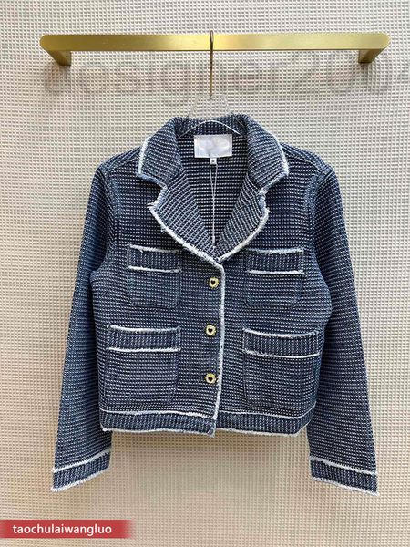 

women's hoodies & sweatshirts designer cw39056 shenzhen nanyou xiaoxiangfeng suit plaid texture woven denim coat high-end women's, Black