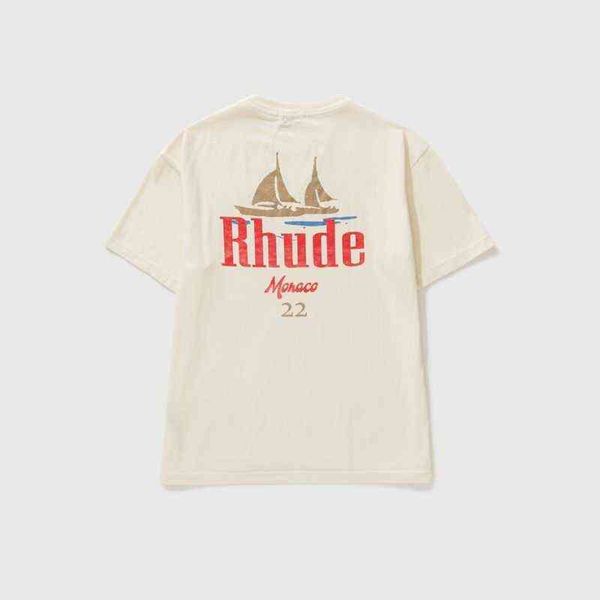 

rhude sailing tee short sleeve t-shirt men's hbx, White;black