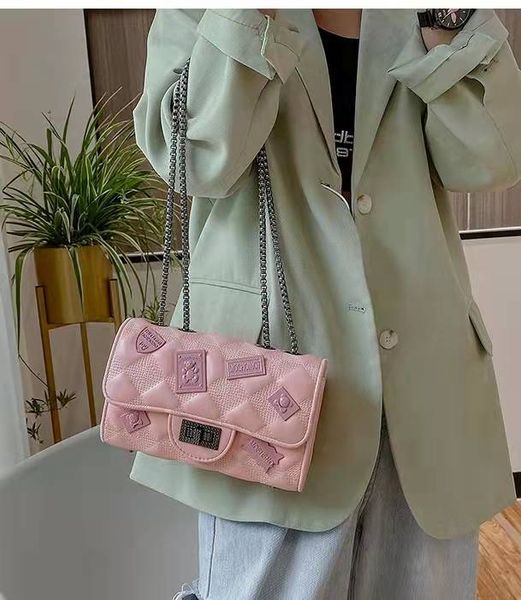 

designer shoulder bag fashion messenger bag diamond lattice small square packet leather lady luxury chain bags handbags hbp 12