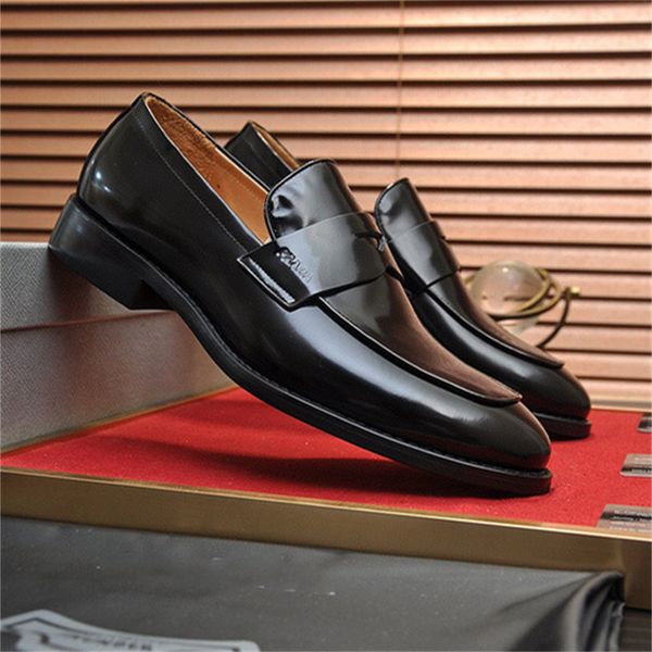 

4 style dress brand formal dress shoes luxury for gentle men the wedding genuine leather shoes pointed toe designer men's business oxfo, Black