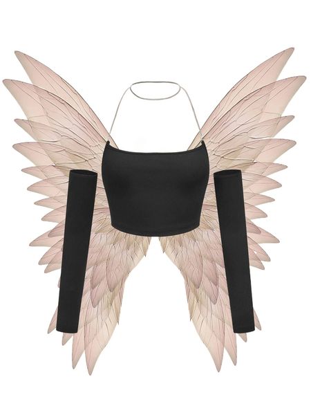 

solid chain crop halter with arm sleeves l6pk#, White