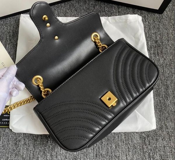 

chain shoulder bags woman fashion classic luxury designer handbags lady genuine leather banquet black messenger crossbody bag 26cm