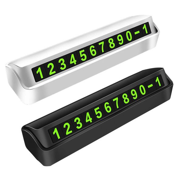 

car phone number card car sticker luminous temporary parking plate hidden ssign automobile accessories car-styling