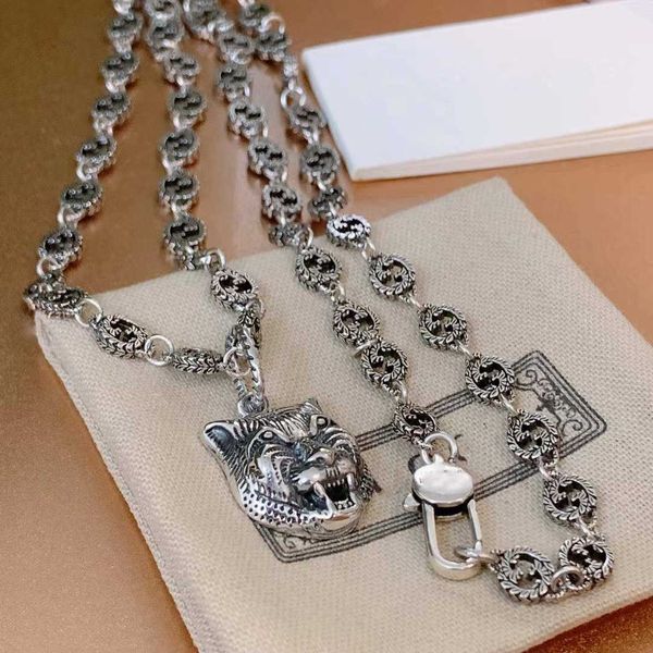 

fashion letter gold chain necklace bracelet for mens and women party lovers gift jewelry designer with box meteor g brand with box& tigers, Silver