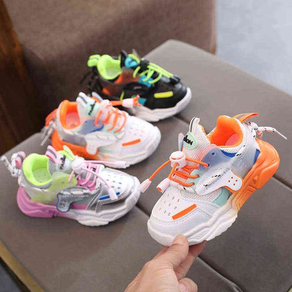 CAPSELLA KIDS Scarpe sportive di moda per ragazze Neonati maschi Sneakers colorate 1-6 anni Bambini Fondo morbido Scarpe da esterno traspiranti G220527